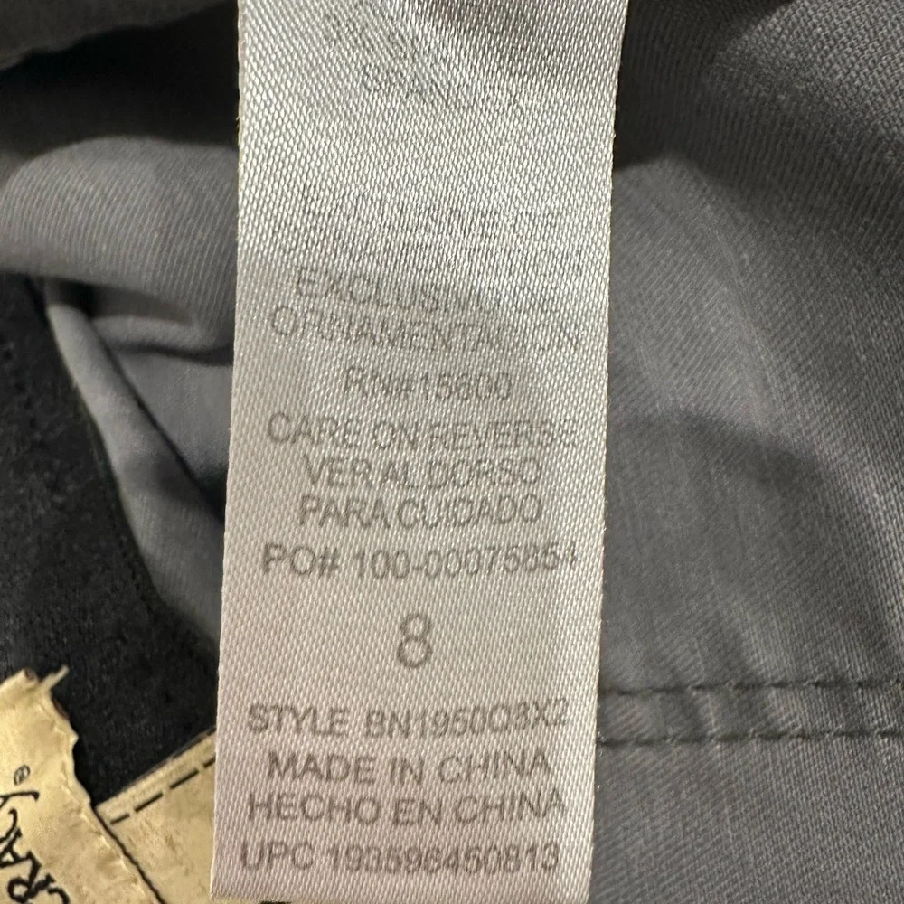Democracy Ab Technology Gray Camo Skinny Jeans Size 8 | Zip Detail Stretch Denim
